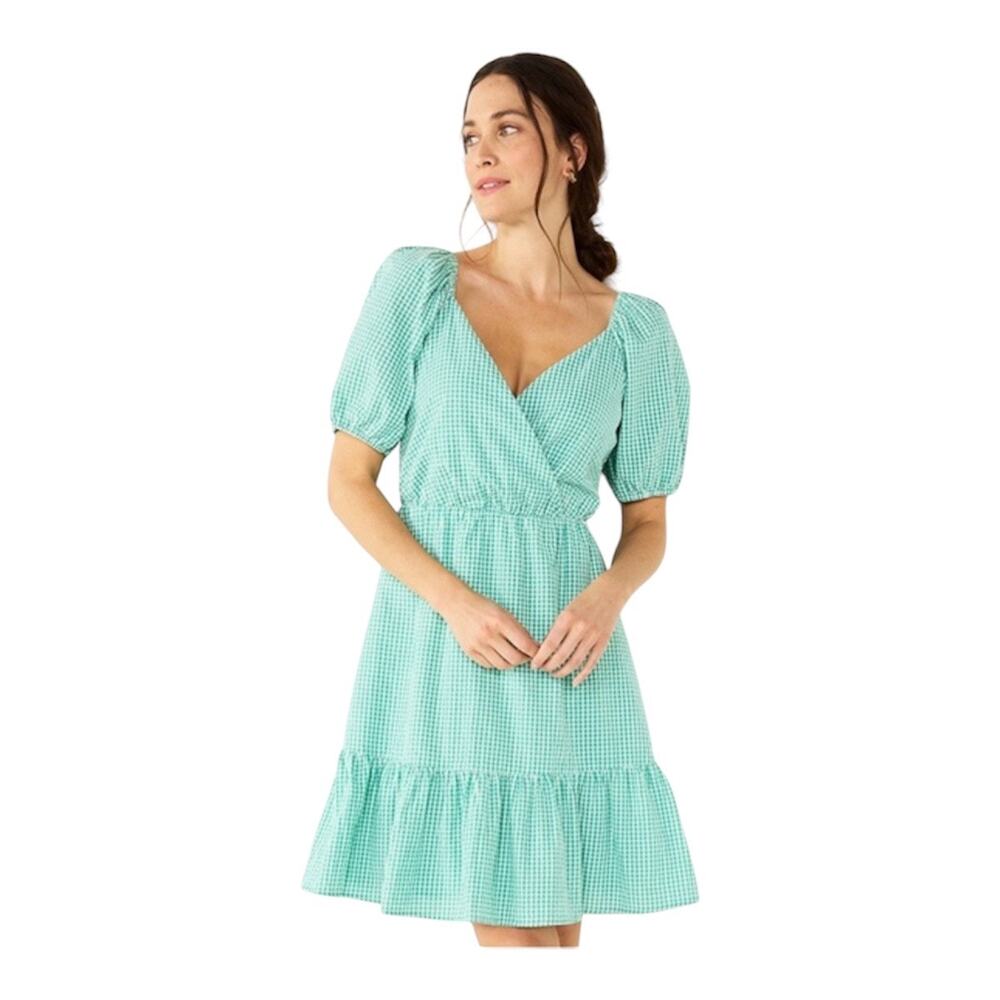 Draper James Women Dress 2X White Green